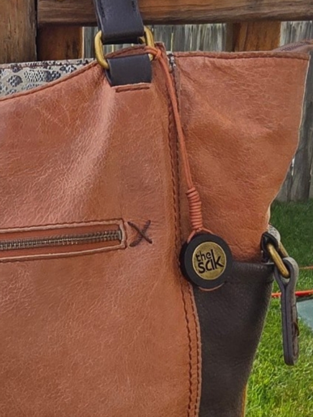 The Sak Brown Leather Kendra Tote Shoulder Bag Large Bohemian Boho Hobo - Picture 5 of 9